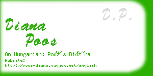 diana poos business card